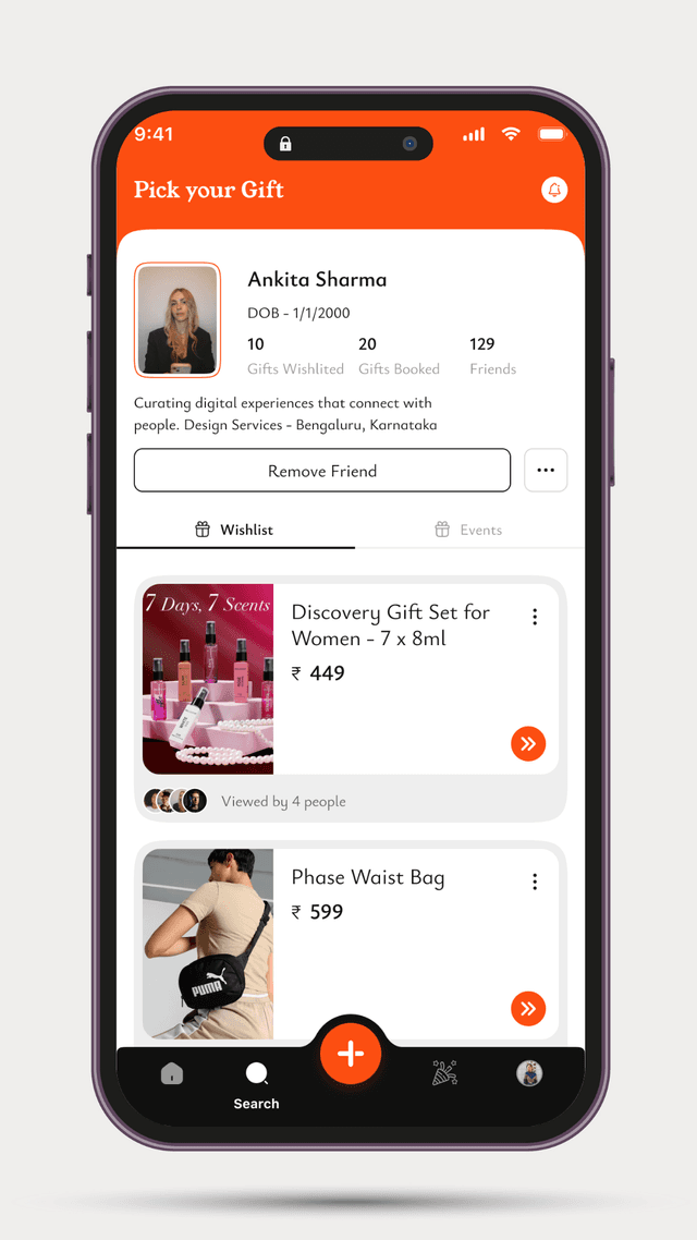 App Profile Screen